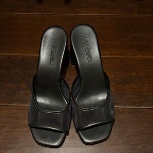 Steve Madden Black Mesh Heels
